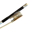 D Z Strad Violin Bow- Master Model M4- Silver-Braided Carbon Fiber with Ox Horn Parisian Eye Frog (Full Size 4/4)