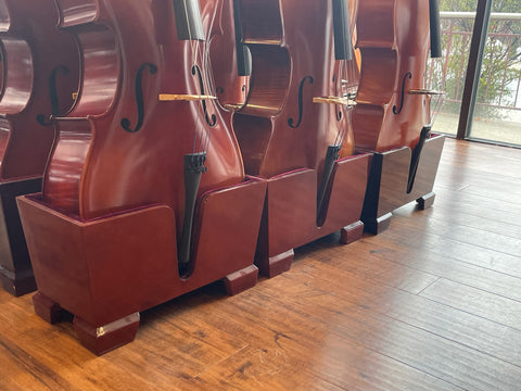 D Z Strad Solid Wood and Velvet Cello Cradle  (4/4 Size)