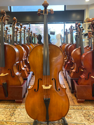 D Z Strad Cello - Model 500 - Light Antiquing Cello Outfit (Pre-owned) (4/4 Size)