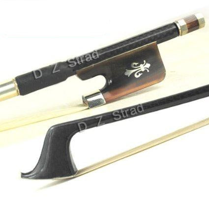 D Z Strad Cello Bow - Model 301 - Carbon Fiber Bow with Ox Horn Fleur-de-Lis Frog