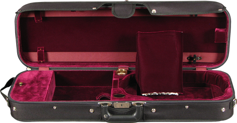 (4/4 Size) Bobelock Wood Oblong Velvet Violin Case - Different Colors Available