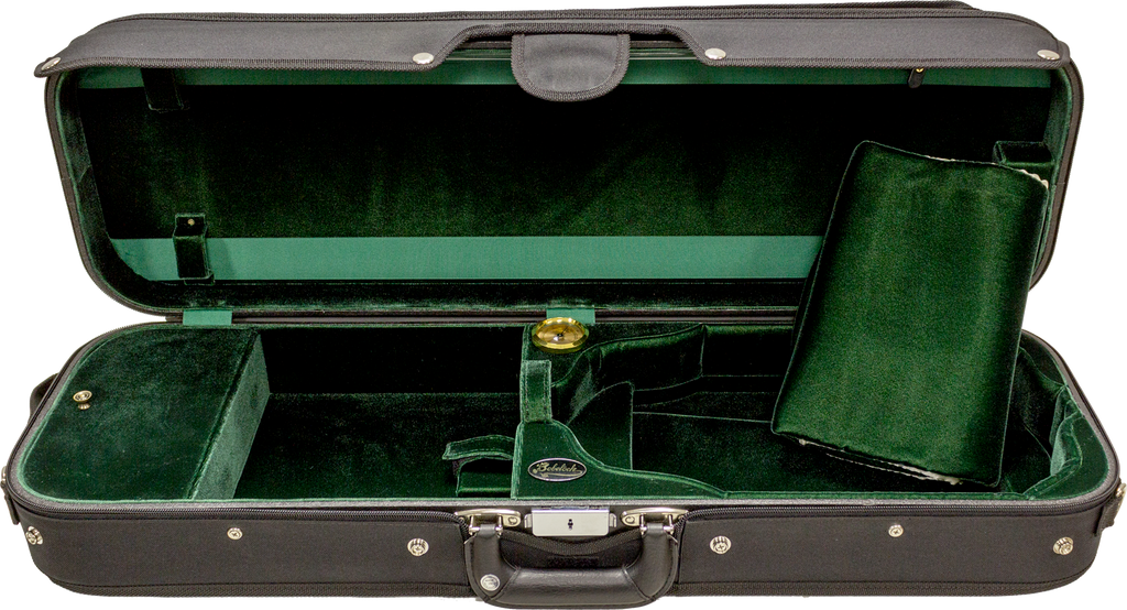 (1/2 Size) Bobelock Wood Oblong Velvet Violin Case - Different Colors Available