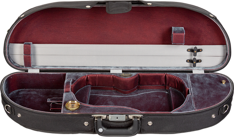(1/2 Size) Bobelock Wood Half-Moon Violin Velvet Suspension Case  (Different Colors Available)