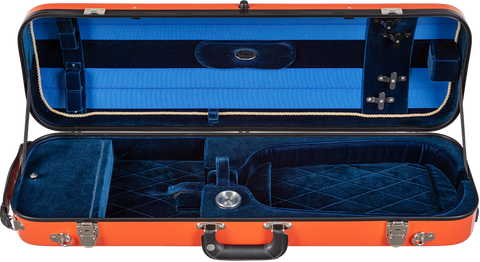 (4/4 Size) Bobelock Fiberglass Oblong Violin Suspension Case   (Different Colors Available)