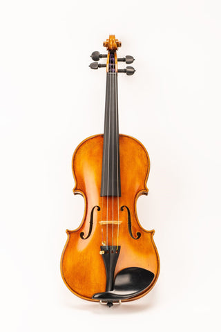 D Z Strad Violin Left Handed Model 601 Full Size with Dominant Strings, Bow, Case, and Rosin