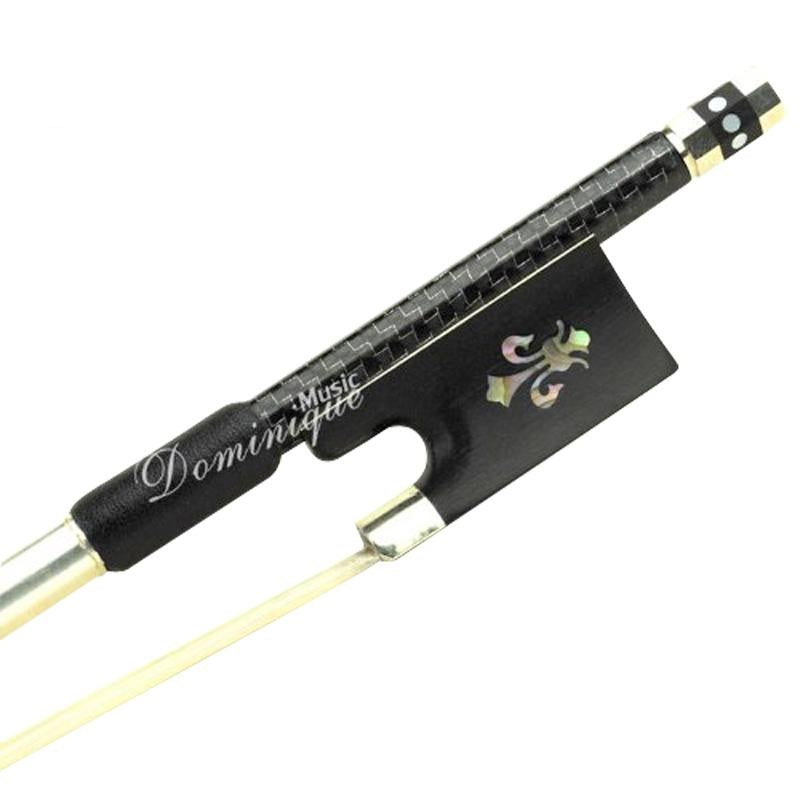 D Z Strad Violin Bow - Master Model - Silver-Braided Carbon Fiber with Ebony Frog