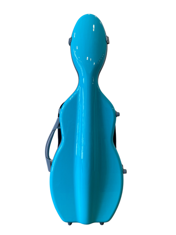 D Z Strad Cello Shaped Violin Case (4/4 Size) - Aqua
