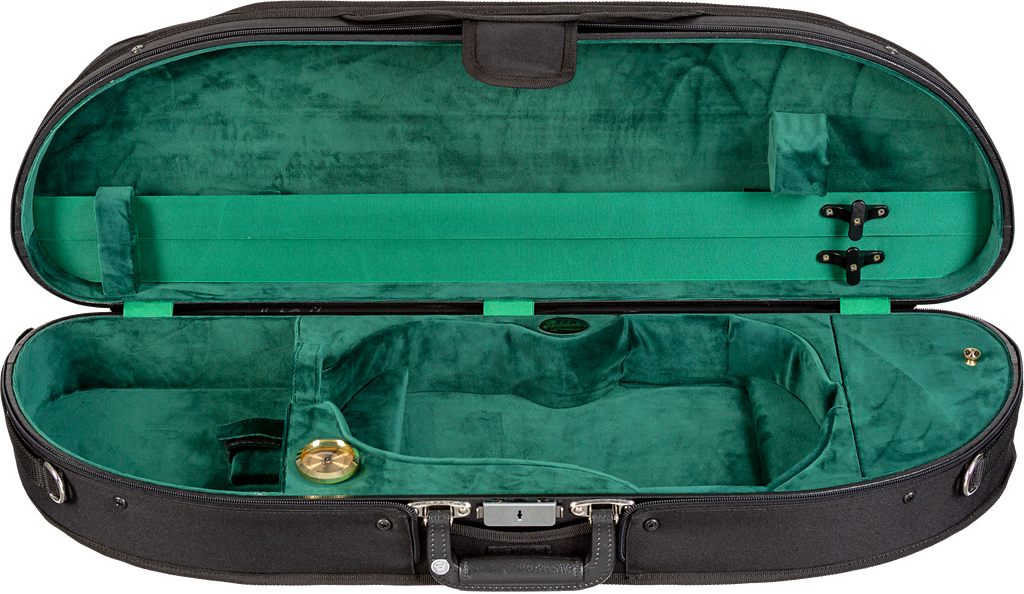 (1/2 Size) Bobelock Wood Half-Moon Violin Velour Suspension Case   (Many Colors Available)