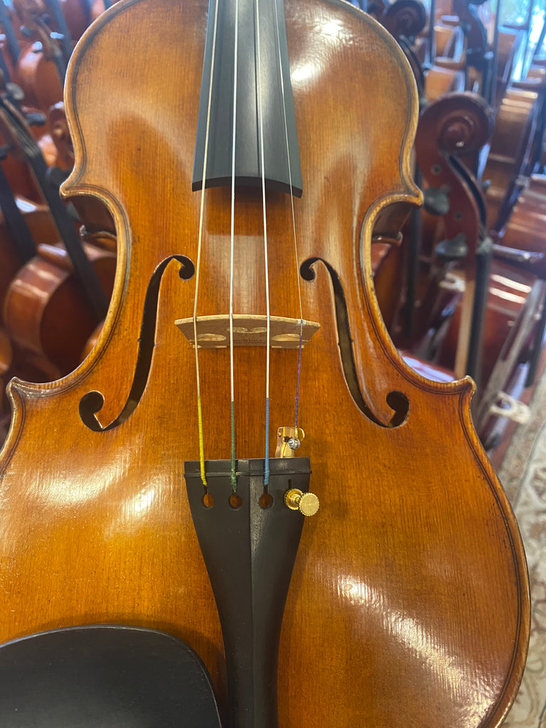 D Z Strad Violin - Model 700 - Light Antique Finish with Dominant Strings, Case, Bow and Rosin (4/4 Full Size)