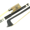 D Z Strad Violin Bow- Model M4- Silver-Braided Carbon Fiber with Ox Horn Parisian Eye Frog (Full Size 4/4)